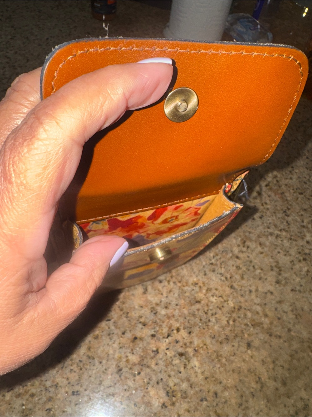 Patricia Nash Floral Yellow Crossbody Phone Bag - Picture 3 of 10